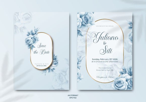 Download Wedding Invitation Template with Flowers - Wedding Collection