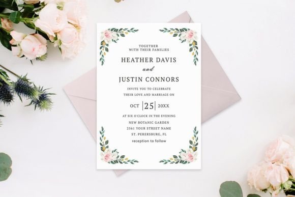 Download Eucalyptus Blush Roses Wedding Template - Wedding Collection