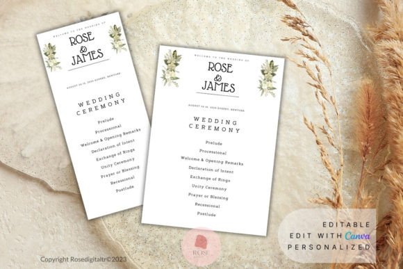 Download Printable Wedding Ceremony Program - Wedding Collection