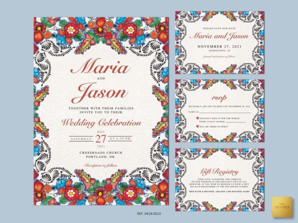 Download Mexican Theme Wedding Set 12 Templates - Wedding Collection