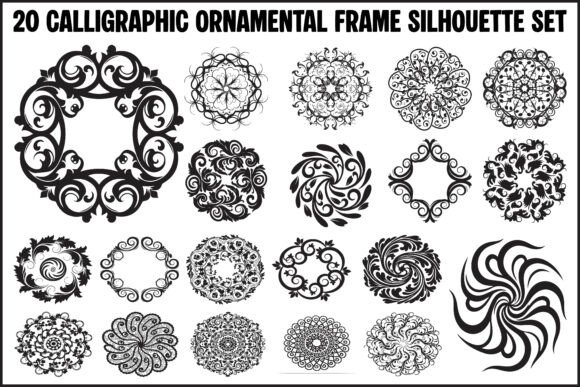 Download 20 Elegant Calligraphic Ornamental Frame - Calligraphic Collection