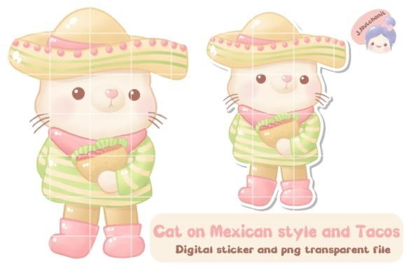 Download Cat on Mexican Style and Tacos - Mexican style Collection